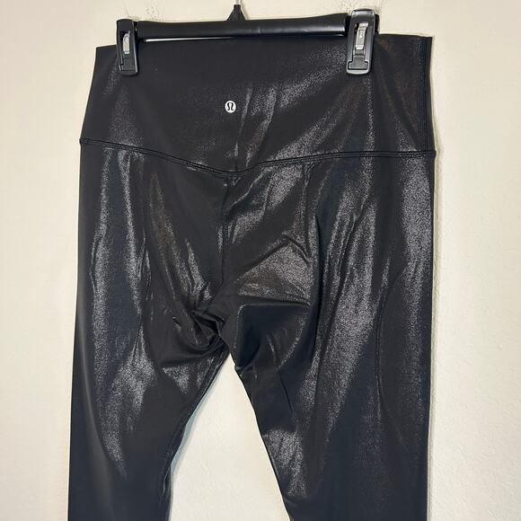 Lululemon Align High-Rise Pant 25" Shine Black Sz 14 - Picture 5 of 9
